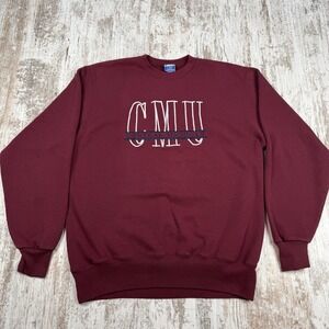 Vintage Champion Centural Michigan University Embroidered Crewneck Sz XL USA‎